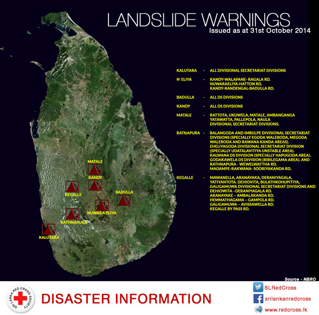 Seven districts monitored for possible landslide situation