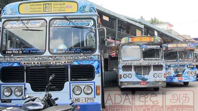 Private bus operators on Horana–Colombo 120 route withdraw from services