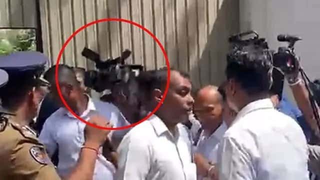 Ex-President Ranil’s security officer assaulted by cameraman outside court