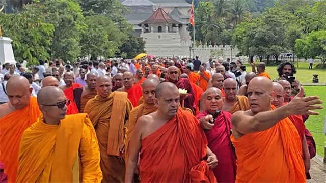 Foot march begins in Kandy calling for release of Gnanasara Thero