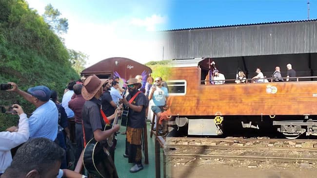 ‘Calypso tourist train’ makes maiden journey from Nanu Oya to Demodara