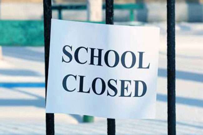Schools closed in several districts tomorrow