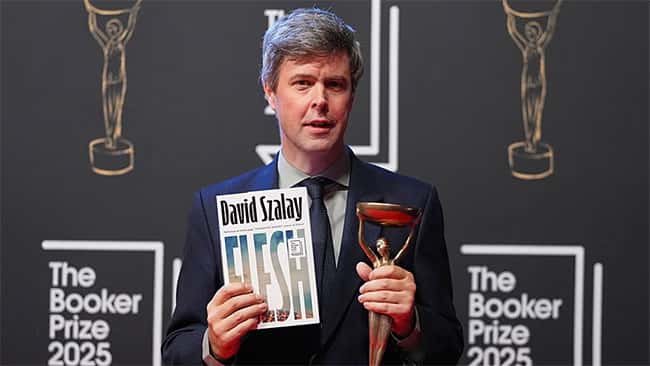 Hungarian-British writer David Szalay wins prestigious Booker Prize for ’Flesh’