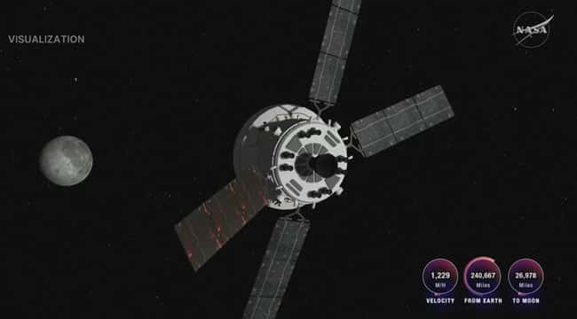 Artemis crew reaches the moon, approaches record-breaking distance from Earth