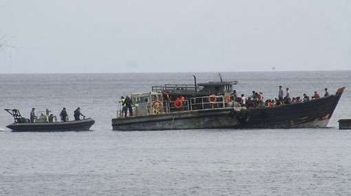 Two boats carrying 108 intercepted off Australia