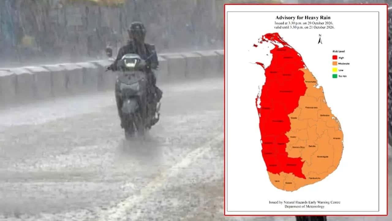 Weather advisory issued for heavy showers in several areas