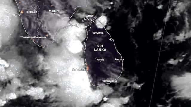 Heavy rainfall expected as low-pressure system develops near Sri Lanka