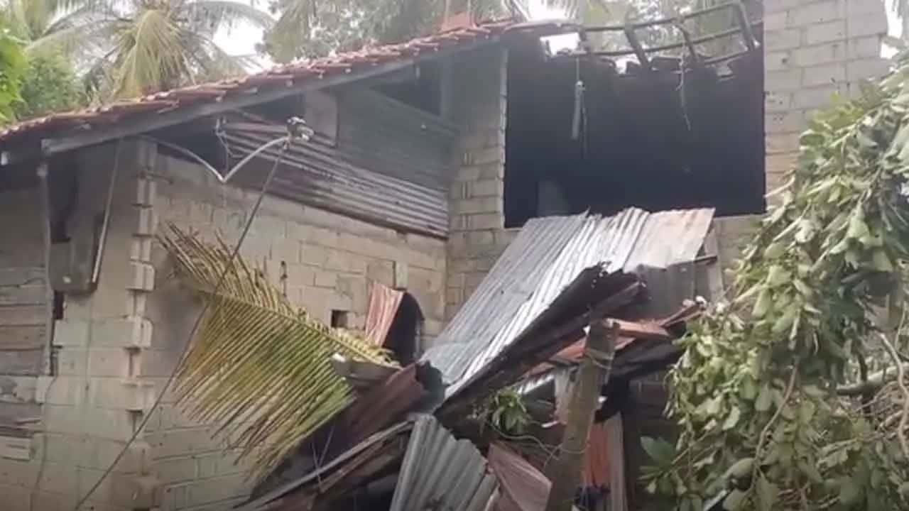 Several houses damaged by strong winds in Chilaw