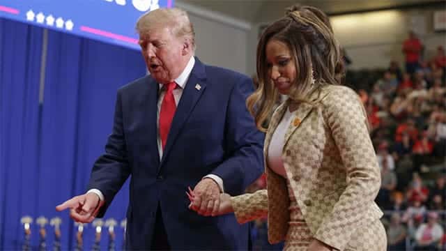 Rapper Nicki Minaj joins Trump onstage at Michigan rally