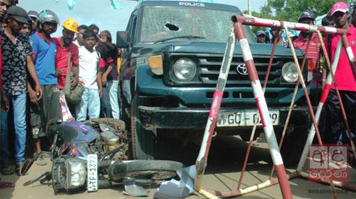 Tense situation during protest near Hambantota Port 
