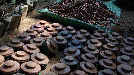 Explosives and RPG launcher recovered from well in Mannar