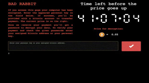 ‘Bad Rabbit’ ransomware hits Ukraine and Russia 