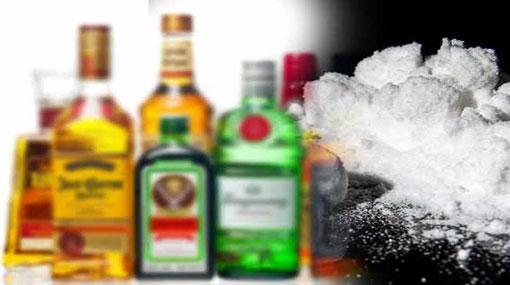 Container load of smuggled foreign liquor and illegal drugs seized