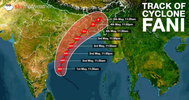 ‘FANI’ moving away from Sri Lanka; strong winds and showers to continue
