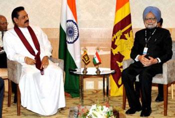 Rajapaksa and  Singh discuss rehabilitation, devolution
