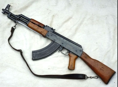 T-56 rifle from underworld weapons stash recovered from Athurugiriya