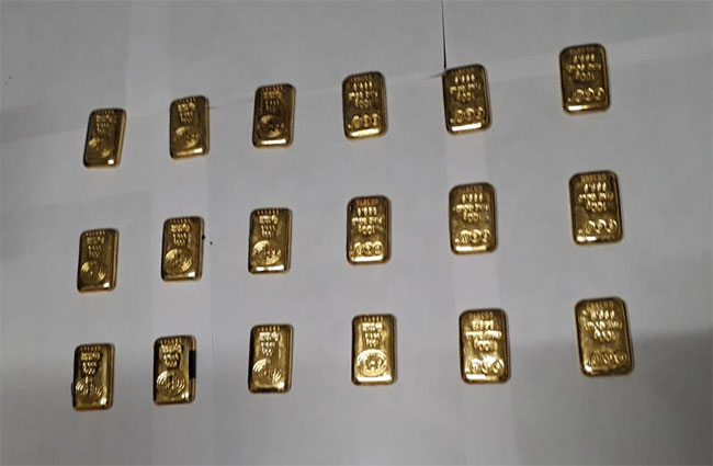Passenger arrested with 18 gold biscuits at BIA