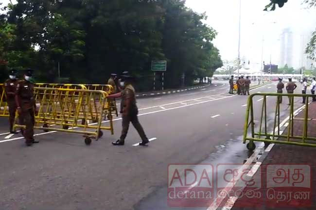Parliament entry road closed at Polduwa Junction