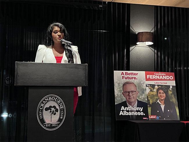Sri Lanka-born Cassandra Fernando elected to Australian Parliament
