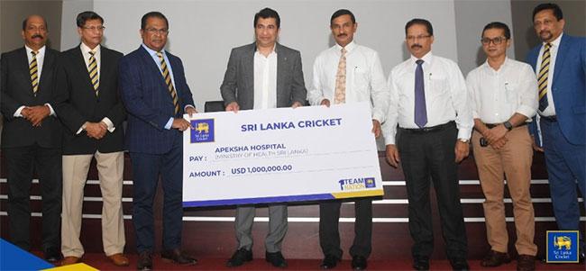 SLC officially hands over US$ 2 million to Sri Lanka’s health sector