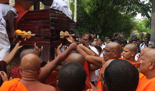 Last rites of Ven. Sobitha Thero today