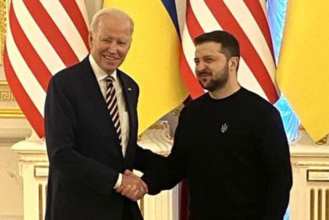 Biden makes surprise visit to Ukraine for first time since full-scale war began