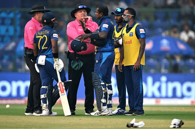 Angelo Mathews ‘Timed Out’ for first time in international cricket