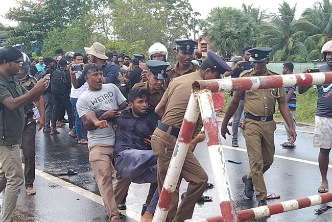 Five students of Jaffna Uni. arrested during protest march