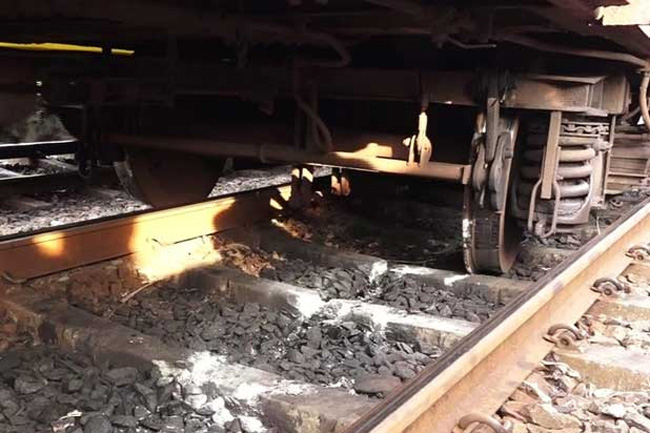 Derailed train causes delays on Coastal Line