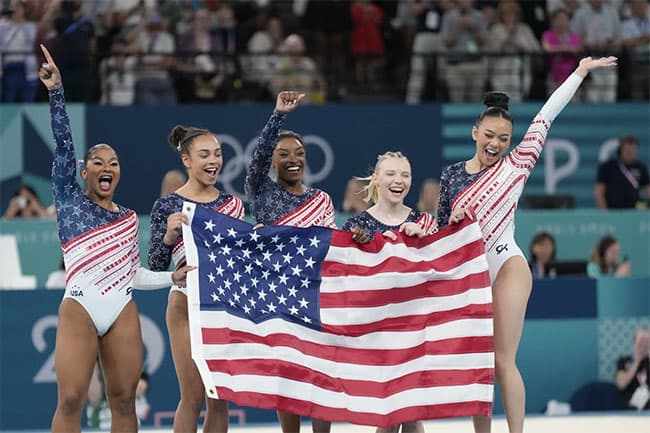 Simone Biles and Team USA earn ‘redemption’ by powering to Olympic gold in women’s gymnastics