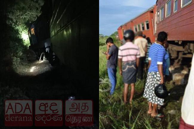 ‘Meenagaya’ train hits and kills 5 elephants, derails at Gal Oya