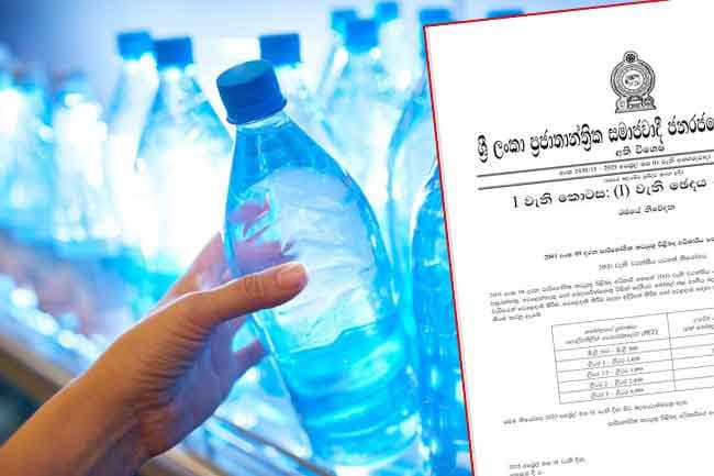 Maximum retail prices for bottled water