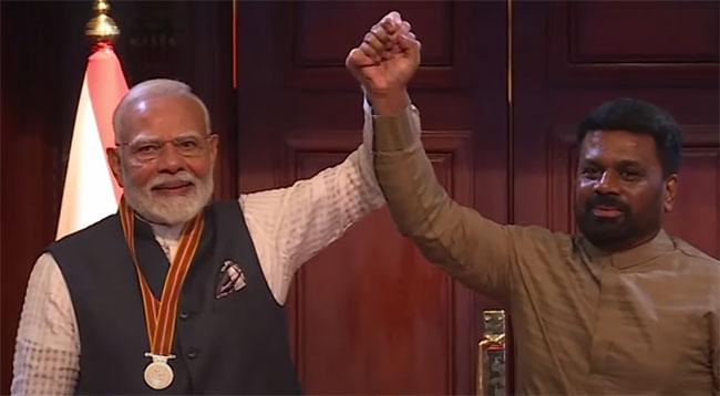 Sri Lanka honours Indian PM Modi with ‘Mithra Vibhushana’ Award