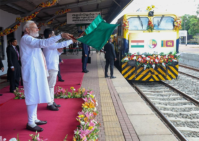 Indian PM declares open upgraded Maho-Omanthai railway line and signaling system