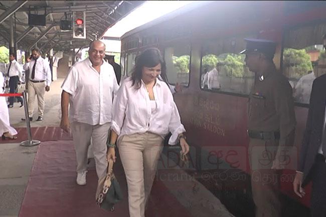 Foreign diplomats head to Kandy by train for ‘Siri Dalada Vandanawa’ 