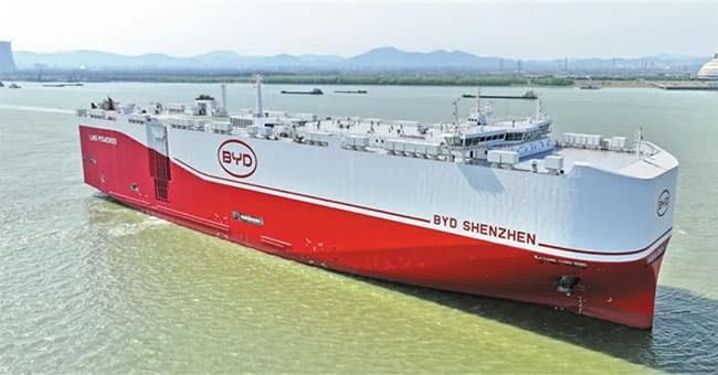 BYD launches world’s largest car carrier with 9,200 vehicle capacity