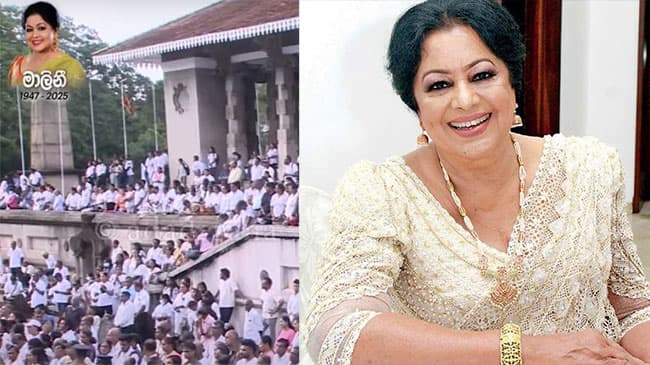 Funeral ceremony of late Malini Fonseka underway at Independence Square