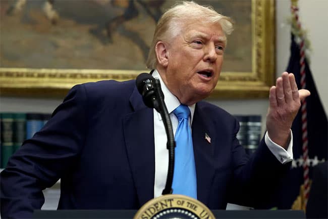 Trump orders nuclear submarines moved after Russian ‘provocative statements’