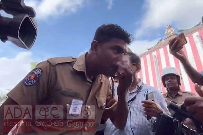 Suspect arrested for injuring police officer during protest near Colombo Fort Magistrate’s Court