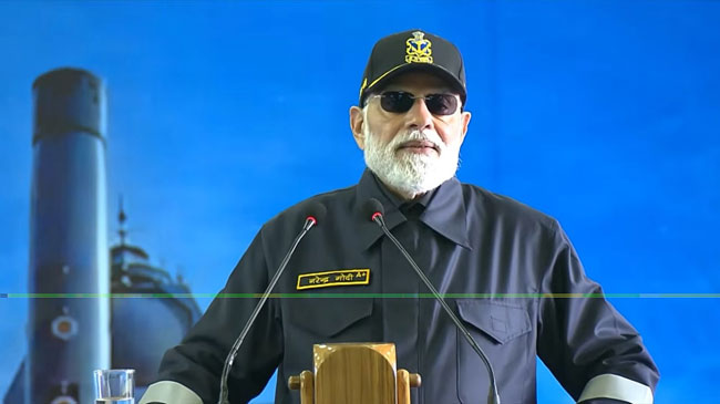 Indian PM celebrates Diwali onboard warship with armed forces 