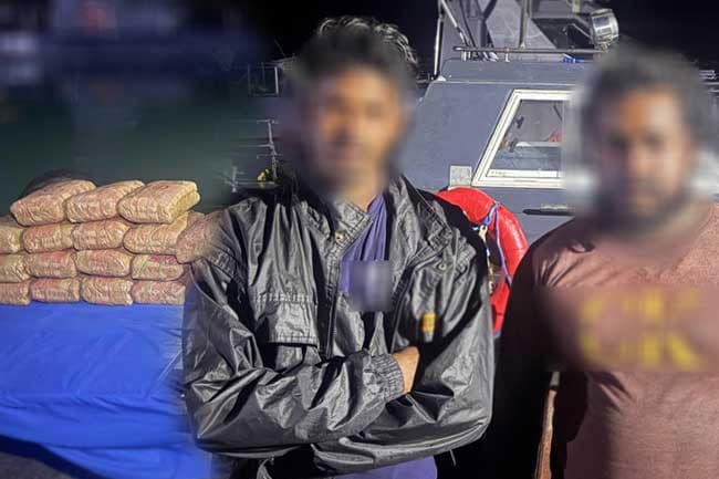 Navy seizes dinghy with Kerala cannabis worth over Rs. 41 million 