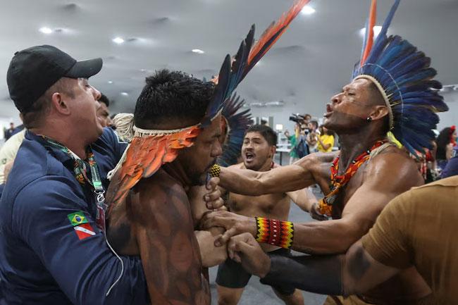 Protesters force their way into COP30 summit venue, clash with security