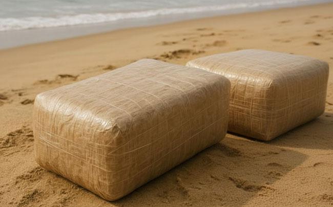 200kg of suspected narcotics found floating at sea off Beruwala