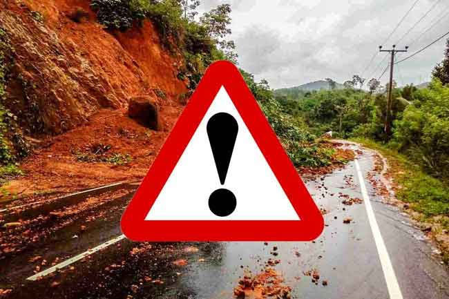 ‘Red’ landslide warnings issued to several areas in five districts 