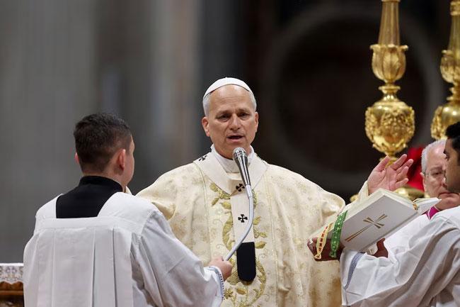 In first Christmas sermon, Pope Leo decries conditions for Palestinians in Gaza