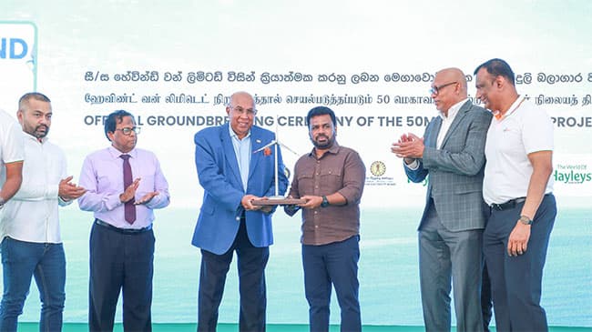 President launches construction of 50MW HayWind wind power project in Mannar