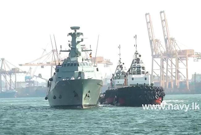Royal Navy of Oman vessel ‘Sadh’ arrives at Colombo Port
