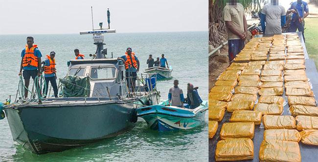Over 50kg of Hashish found in boat seized in Mannar seas