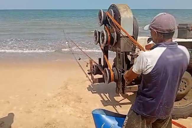 Fisherman arrested for illegal fishing with tractor-mounted winches in Maggona