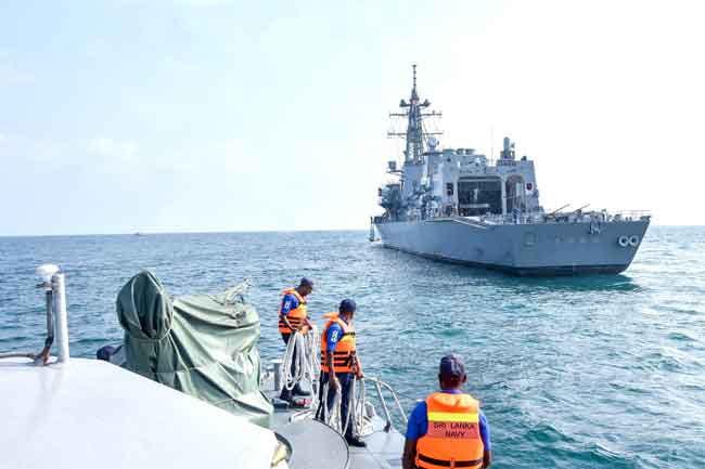 SL Navy assists in emergency evacuation of Japanese military ship’s crew member 